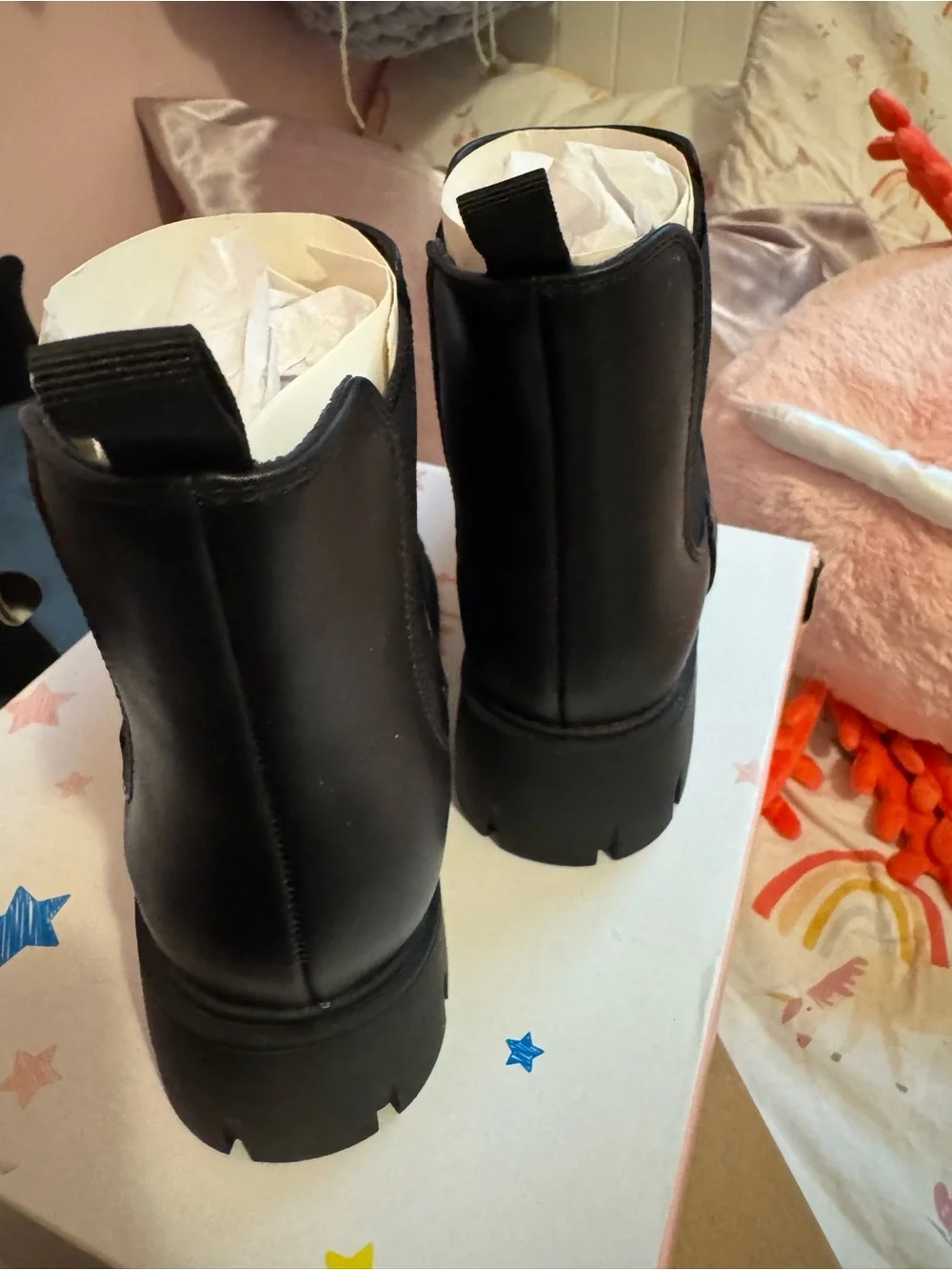 Black Chelsea Lug Ankle Boots - Kids Fashion Boot
